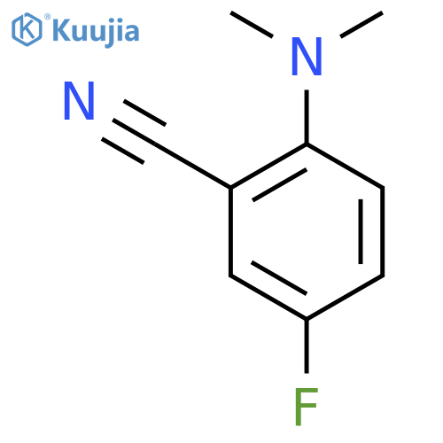 2-(Dimethylamino)-5-fluorobenzonitrile structure