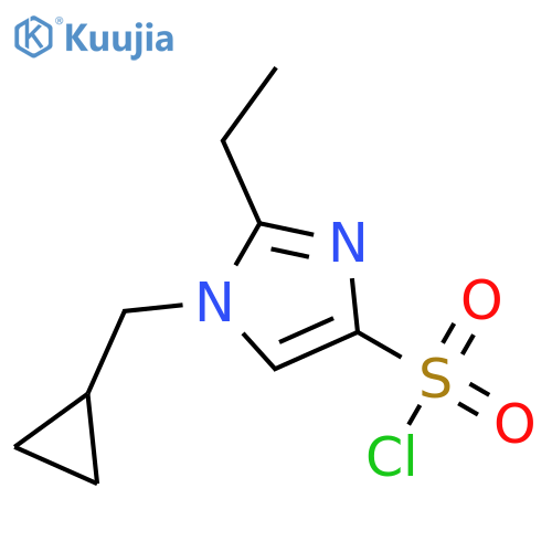 1-(cyclopropylmethyl)-2-ethyl-1H-imidazole-4-sulfonyl chloride structure