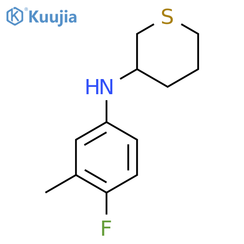 N-(4-fluoro-3-methylphenyl)thian-3-amine structure