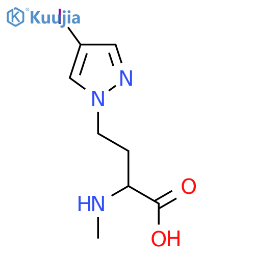 4-(4-iodo-1H-pyrazol-1-yl)-2-(methylamino)butanoic acid structure