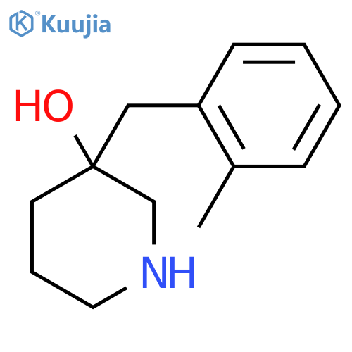 3-(2-methylphenyl)methylpiperidin-3-ol structure