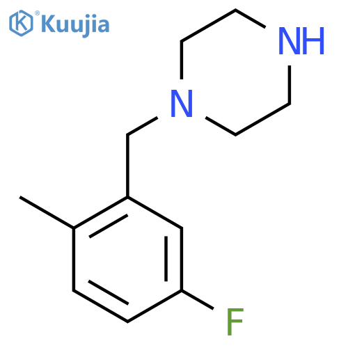 1-(5-fluoro-2-methylphenyl)methylpiperazine structure