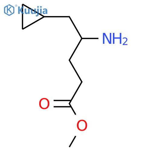 methyl 4-amino-5-cyclopropylpentanoate structure
