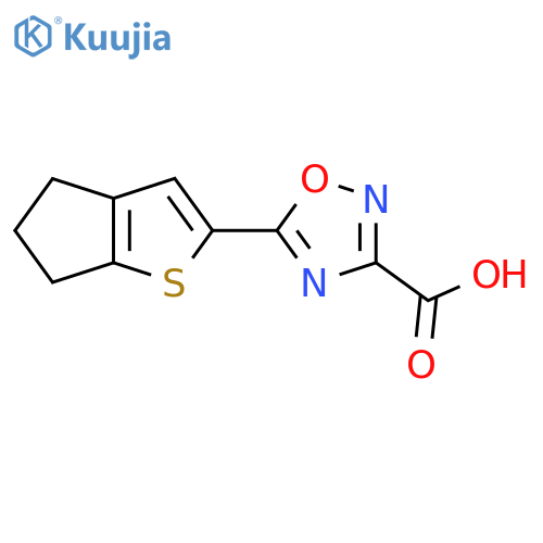 5-{4H,5H,6H-cyclopentabthiophen-2-yl}-1,2,4-oxadiazole-3-carboxylic acid structure