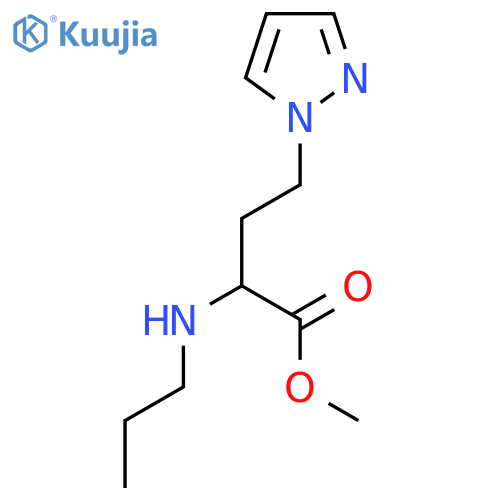 methyl 2-(propylamino)-4-(1H-pyrazol-1-yl)butanoate structure