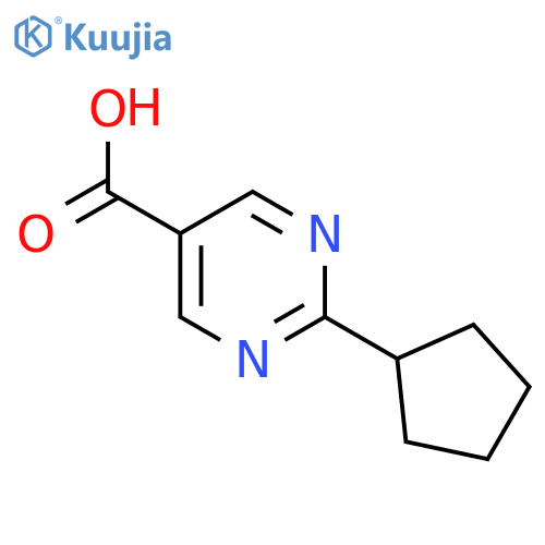 2-Cyclopentylpyrimidine-5-carboxylic acid structure