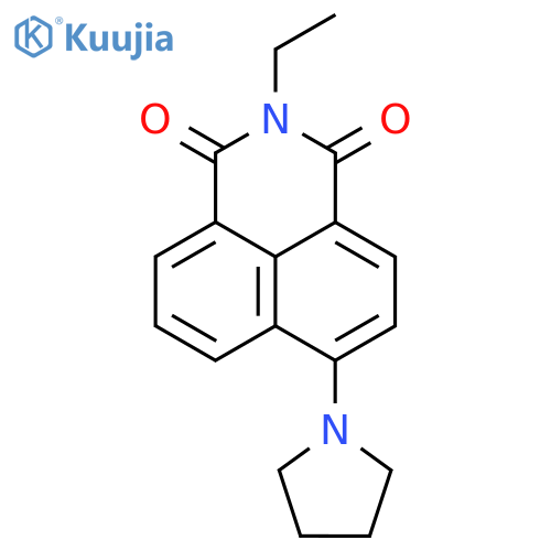 1H-Benz[de]isoquinoline-1,3(2H)-dione, 2-ethyl-6-(1-pyrrolidinyl)- structure