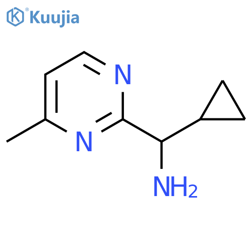 1-cyclopropyl-1-(4-methylpyrimidin-2-yl)methanamine structure