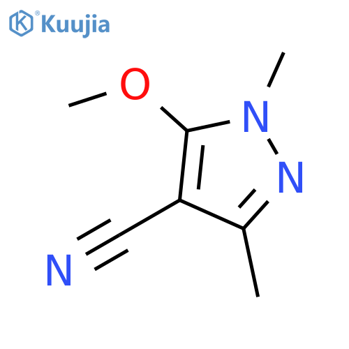 5-methoxy-1,3-dimethyl-1H-pyrazole-4-carbonitrile structure