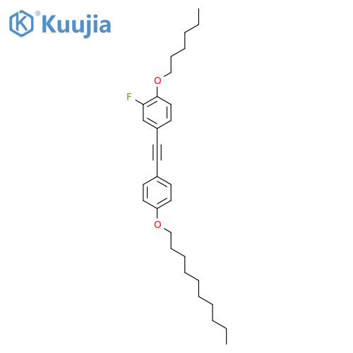 BENZENE, 4-[[4-(DECYLOXY)PHENYL]ETHYNYL]-2-FLUORO-1-(HEXYLOXY)- structure