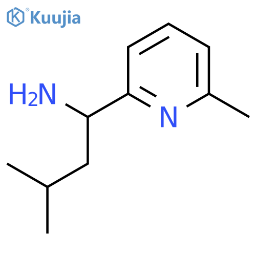 3-Methyl-1-(6-methylpyridin-2-yl)butan-1-amine structure