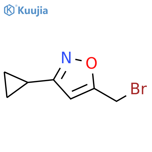 5-(bromomethyl)-3-cyclopropyl-1,2-oxazole structure