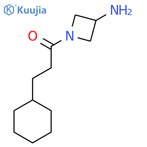 1-(3-Aminoazetidin-1-yl)-3-cyclohexylpropan-1-one structure
