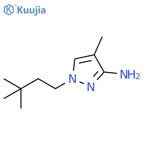 1-(3,3-dimethylbutyl)-4-methyl-1H-pyrazol-3-amine structure