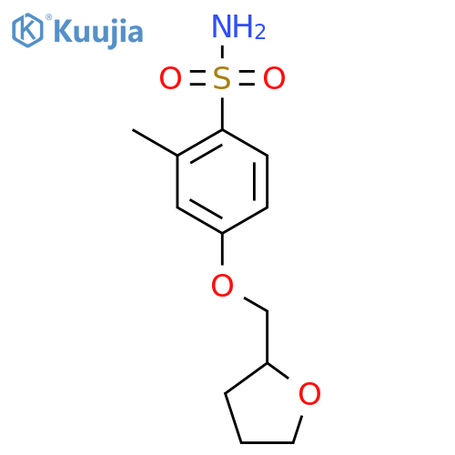 2-methyl-4-[(oxolan-2-yl)methoxy]benzene-1-sulfonamide structure