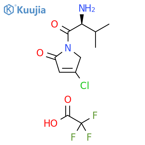2H-Pyrrol-2-one,1-(2-amino-3-methyl-1-oxobutyl)-4-chloro-1,5-dihydro-, (S)-,mono(trifluoroacetate) structure