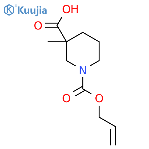 3-methyl-1-(prop-2-en-1-yloxy)carbonylpiperidine-3-carboxylic acid structure