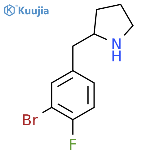 2-(3-bromo-4-fluorophenyl)methylpyrrolidine structure