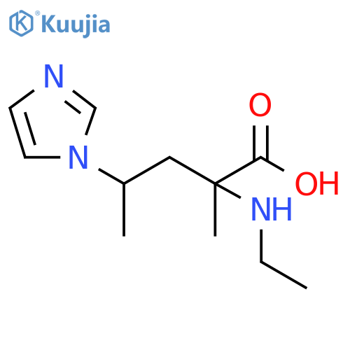 2-(ethylamino)-4-(1H-imidazol-1-yl)-2-methylpentanoic acid structure