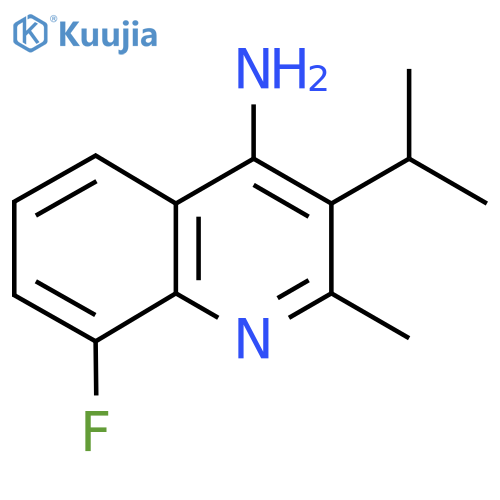 8-Fluoro-3-isopropyl-2-methylquinolin-4-amine structure