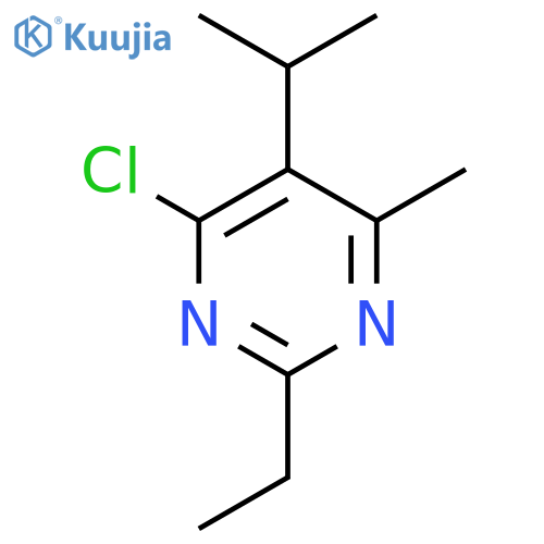 4-Chloro-2-ethyl-6-methyl-5-(propan-2-yl)pyrimidine structure