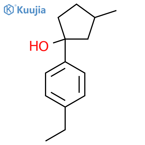 1-(4-Ethylphenyl)-3-methylcyclopentan-1-ol structure