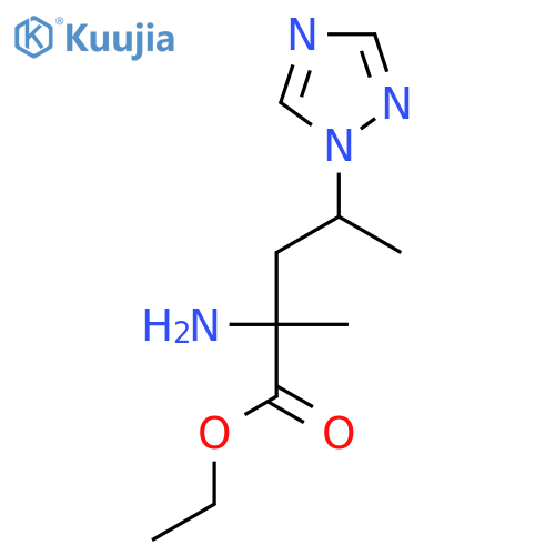 ethyl 2-amino-2-methyl-4-(1H-1,2,4-triazol-1-yl)pentanoate structure