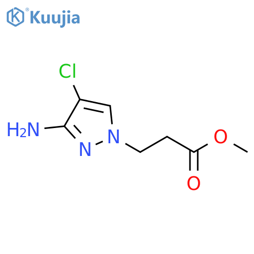 methyl 3-(3-amino-4-chloro-1H-pyrazol-1-yl)propanoate structure