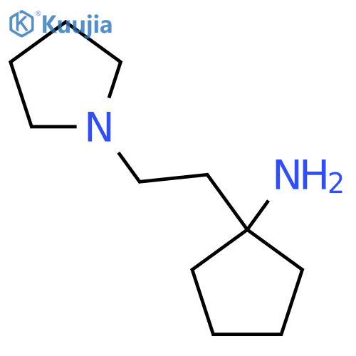 1-2-(pyrrolidin-1-yl)ethylcyclopentan-1-amine structure