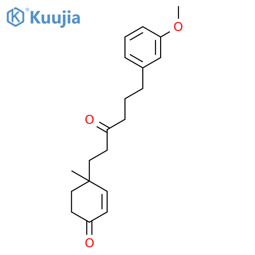 2-Cyclohexen-1-one, 4-[6-(3-methoxyphenyl)-3-oxohexyl]-4-methyl-, (±)- structure