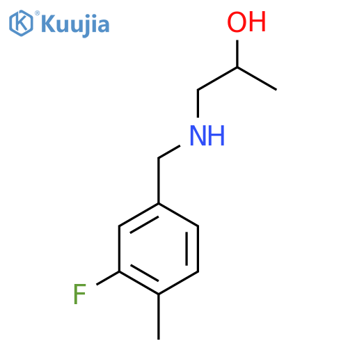 1-{(3-fluoro-4-methylphenyl)methylamino}propan-2-ol structure