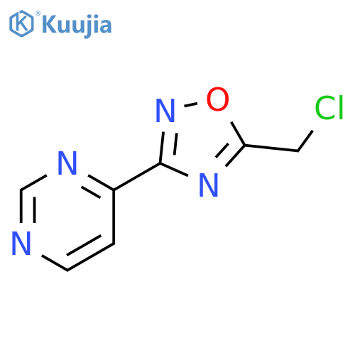 4-5-(chloromethyl)-1,2,4-oxadiazol-3-ylpyrimidine structure
