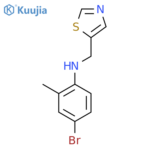4-bromo-2-methyl-N-(1,3-thiazol-5-yl)methylaniline structure