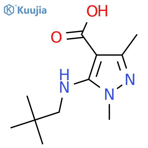 1,3-Dimethyl-5-(neopentylamino)-1h-pyrazole-4-carboxylic acid structure