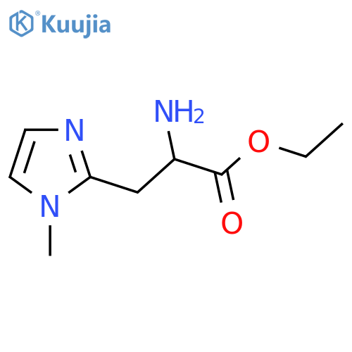 ethyl 2-amino-3-(1-methyl-1H-imidazol-2-yl)propanoate structure