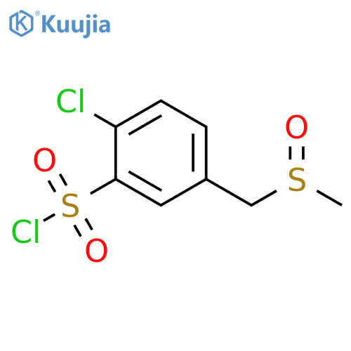 2-CHLORO-5-(METHANESULFINYLMETHYL)BENZENE-1-SULFONYL CHLORIDE structure