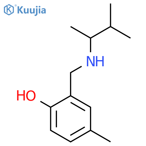 4-methyl-2-{(3-methylbutan-2-yl)aminomethyl}phenol structure