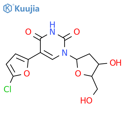 5-(5-chlorofuran-2-yl)-2'-deoxyuridine structure