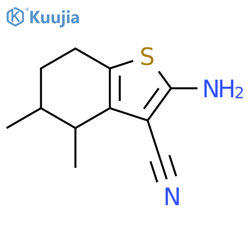 2-amino-4,5-dimethyl-4,5,6,7-tetrahydro-1-benzothiophene-3-carbonitrile structure