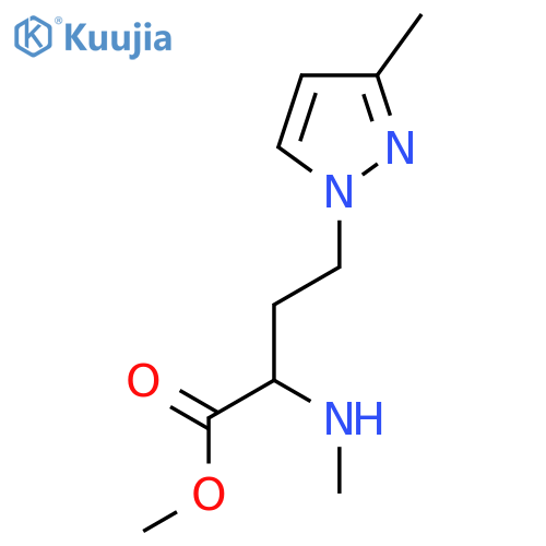 methyl 4-(3-methyl-1H-pyrazol-1-yl)-2-(methylamino)butanoate structure