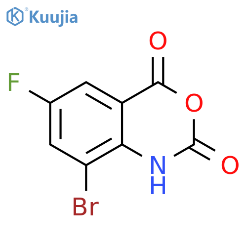 8-bromo-6-fluoro-2,4-dihydro-1H-3,1-benzoxazine-2,4-dione structure