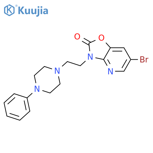 Oxazolo[4,5-b]pyridin-2(3H)-one,6-bromo-3-[2-(4-phenyl-1-piperazinyl)ethyl]- structure
