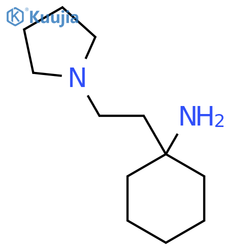 1-2-(pyrrolidin-1-yl)ethylcyclohexan-1-amine structure