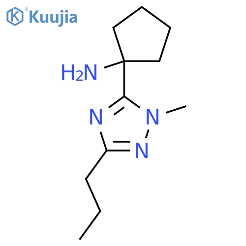 1-(1-methyl-3-propyl-1H-1,2,4-triazol-5-yl)cyclopentan-1-amine structure
