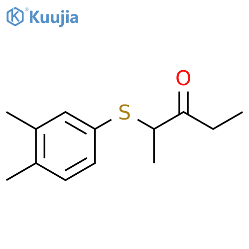 3-Pentanone, 2-[(3,4-dimethylphenyl)thio]- structure