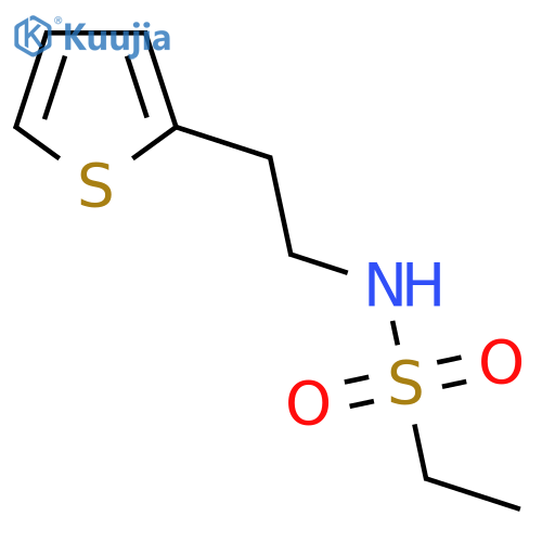 N-2-(thiophen-2-yl)ethylethane-1-sulfonamide structure