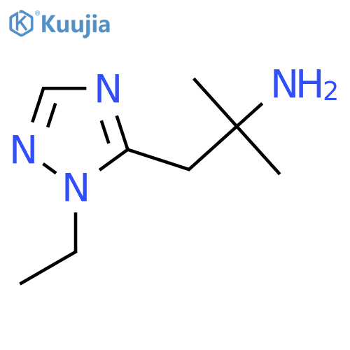 1-(1-ethyl-1H-1,2,4-triazol-5-yl)-2-methylpropan-2-amine structure
