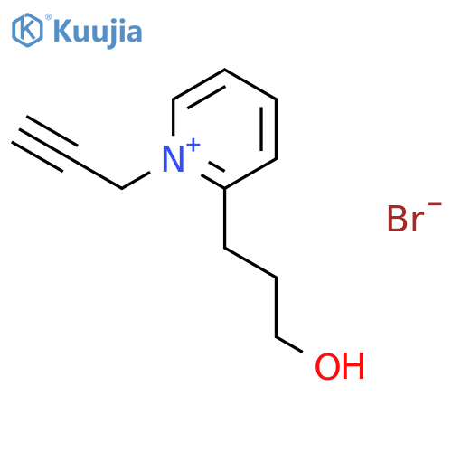 2-(3-hydroxypropyl)-1-(prop-2-yn-1-yl)pyridinium bromide structure