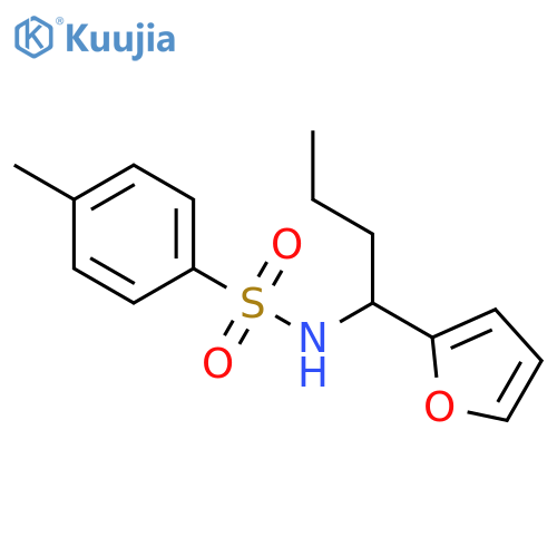 Benzenesulfonamide, N-[1-(2-furanyl)butyl]-4-methyl-, (±)- structure