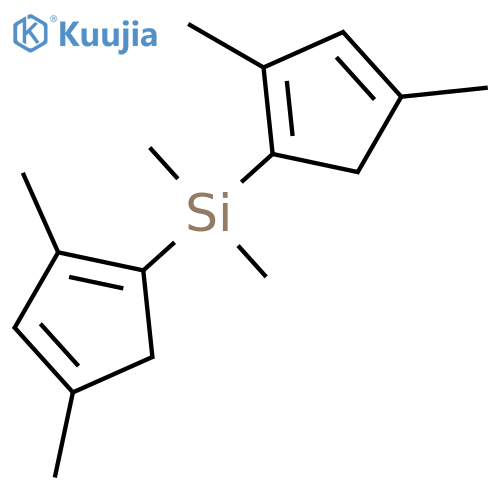 Silane, bis(2,4-dimethyl-1,3-cyclopentadienyl)dimethyl- structure